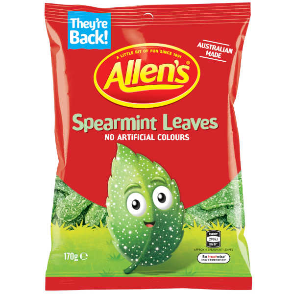 An Aussie Lolly Classic Is Returning To Shelves – Allen's Spearmint Leaves